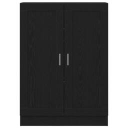 Berkfield Home Black Oak Book Cabinet 82.5x30.5x115 cm Engineered Wood - thumbnail 7