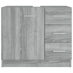 Berkfield Home Sink Cabinet Grey Sonoma 63x30x54 cm Engineered Wood - Size: 63 x 30 x 54 cm - thumbnail 3