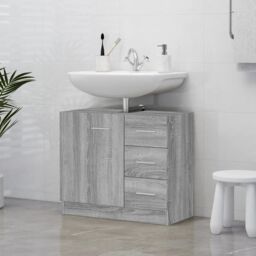 Berkfield Home Sink Cabinet Grey Sonoma 63x30x54 cm Engineered Wood - Size: 63 x 30 x 54 cm