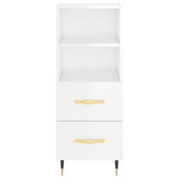 Berkfield Home Sideboard High Gloss White 34.5x34x90 cm Engineered Wood - thumbnail 6