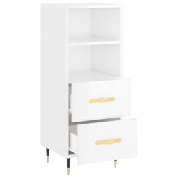 Berkfield Home Sideboard High Gloss White 34.5x34x90 cm Engineered Wood - thumbnail 5