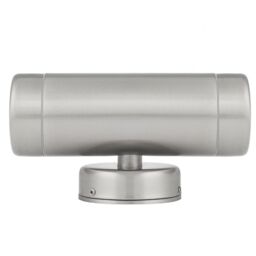 Loops 4 PACK Up & Down Twin Outdoor Wall Light - 2 x 7W LED GU10 - Stainless Steel in Metallics - thumbnail 4