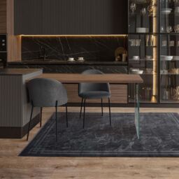 The Rug Shop UK Grey Polyester Luxurious Easy To Clean Cotton Backing Rug - Size: 200 cm x 290 cm - thumbnail 2