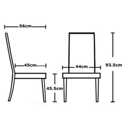 MCC Direct Set of 2 Linen Fabric Plush Padded Buttoned Back Dining Chairs in Brown - thumbnail 5