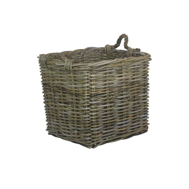 Red Hamper Rattan Square Grey Rattan Log Basket - image 1
