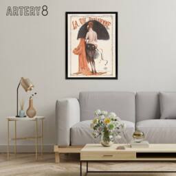 "Artery8 La Vie Parisienne Mademoiselle Tartuffe Framed Canvas Wall Art Print - Size: W12"" x H16""" - thumbnail 3