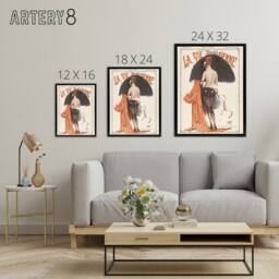 "Artery8 La Vie Parisienne Mademoiselle Tartuffe Framed Canvas Wall Art Print - Size: W12"" x H16""" - thumbnail 4
