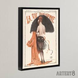 "Artery8 La Vie Parisienne Mademoiselle Tartuffe Framed Canvas Wall Art Print - Size: W12"" x H16""" - thumbnail 2