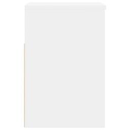 Berkfield Home Shoe Bench White 60x30x45 cm Engineered Wood - Size: 60 x 30 x 45 cm - thumbnail 6