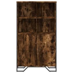 Berkfield Home Highboard Smoked Oak 79.5x35.5x137.5 cm Engineered wood in Brown - thumbnail 4