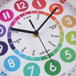 EONLION Black 25cm Round Learning Clock - Size: 100 cm - thumbnail 4