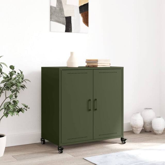 Berkfield Home Sideboard Olive Green 68.5x39x72 cm Steel - image 1