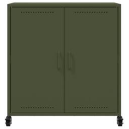 Berkfield Home Sideboard Olive Green 68.5x39x72 cm Steel - thumbnail 6
