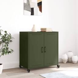 Berkfield Home Sideboard Olive Green 68.5x39x72 cm Steel