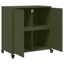 Berkfield Home Sideboard Olive Green 68.5x39x72 cm Steel - thumbnail 9