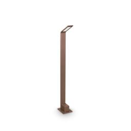 Netlighting Agos Integrated LED Outdoor Tall Bollard Brown 670Lm 3000K IP54