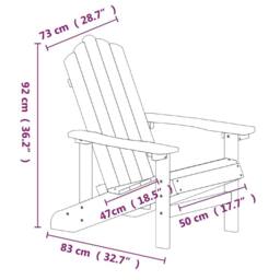 Berkfield Home Garden Adirondack Chairs 2 pcs HDPE Brown - thumbnail 5