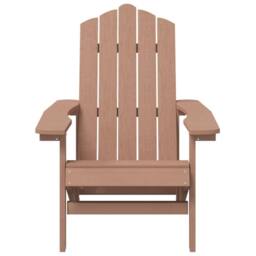 Berkfield Home Garden Adirondack Chairs 2 pcs HDPE Brown - thumbnail 4