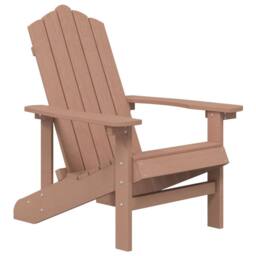 Berkfield Home Garden Adirondack Chairs 2 pcs HDPE Brown - thumbnail 3