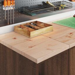 Berkfield Home Garage Storage Cabinet Brown Oak 30x51x85 cm Solid Wood Pine - Size: 30 x 51 x 85 cm - thumbnail 4