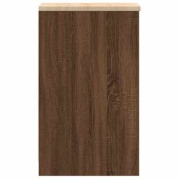 Berkfield Home Garage Storage Cabinet Brown Oak 30x51x85 cm Solid Wood Pine - Size: 30 x 51 x 85 cm - thumbnail 6
