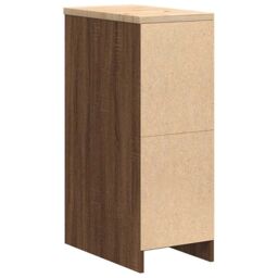 Berkfield Home Garage Storage Cabinet Brown Oak 30x51x85 cm Solid Wood Pine - Size: 30 x 51 x 85 cm - thumbnail 7