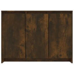 Berkfield Home Sideboard Smoked Oak 102x33x75 cm Engineered Wood in Brown - Size: 102 x 33 x 75 cm - thumbnail 6