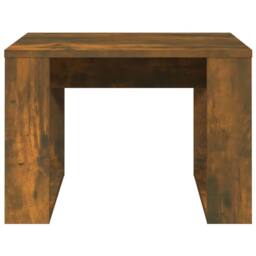 Berkfield Home Side Table Smoked Oak 50x50x35 cm Engineered Wood in Brown - Size: 50 x 50 x 35 cm - thumbnail 5