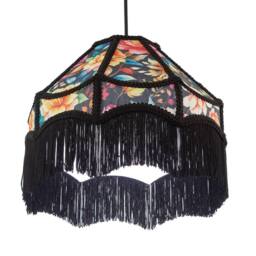 Happy Homewares Black Victorian Empire Lamp Shade with Chic Multi Colour Floral Design - Size: 12 inches - thumbnail 5