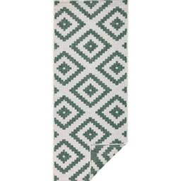 THE RUGS Malta Reversible Indoor Outdoor Rug Flatweave Polypropylene in Green - Size: 80 cm x 350 cm - thumbnail 7