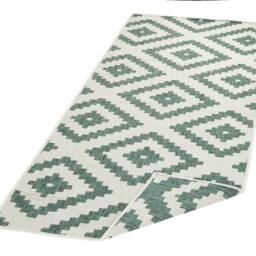 THE RUGS Malta Reversible Indoor Outdoor Rug Flatweave Polypropylene in Green - Size: 80 cm x 350 cm - thumbnail 6