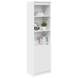 Berkfield Home Highboard White 50x35x180 cm Engineered Wood - Size: 50 x 35 x 180 cm - thumbnail 4