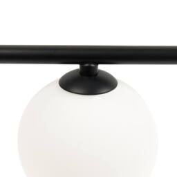 Wyld and Coco Ring Wall Lamp - Black Iron with Four Glass Globes 70 cm - thumbnail 6