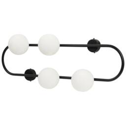 Wyld and Coco Ring Wall Lamp - Black Iron with Four Glass Globes 70 cm - thumbnail 4
