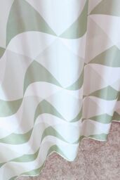 Neel Blue Geometric Design Bathroom Shower Curtain, Polyester Fabric Water Resistant in Green - Size: 180 cm width x 180 cm drop - thumbnail 4