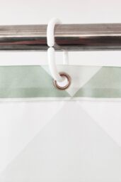 Neel Blue Geometric Design Bathroom Shower Curtain, Polyester Fabric Water Resistant in Green - Size: 180 cm width x 180 cm drop - thumbnail 2