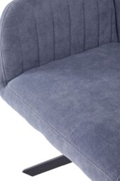 Living and Home Grey Upholstered Leisure Swivel Chair with Metal Legs - thumbnail 8