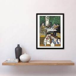 "Artery8 Musicians At The Heuriger Music Moriz Jung Framed Wall Art Print - Size: W12"" x H16""" - thumbnail 4