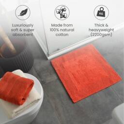 Allure Bath Fashions Elegance Reversible Heavyweight Shower Mat in Terracotta - Size: Bath Mat - thumbnail 5