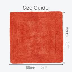 Allure Bath Fashions Elegance Reversible Heavyweight Shower Mat in Terracotta - Size: Bath Mat - thumbnail 4