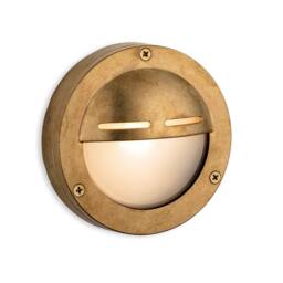 Netlighting Nautic Bulkhead Brass with Frosted Glass IP64 in Bronze