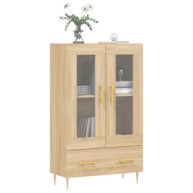 Berkfield Home Highboard Sonoma Oak 69.5x31x115 cm Engineered Wood in Brown - image 1