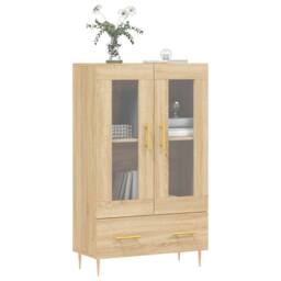 Berkfield Home Highboard Sonoma Oak 69.5x31x115 cm Engineered Wood in Brown - thumbnail 1