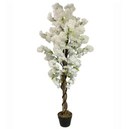 Leaf 150cm Artificial White Cherry Blossom Tree