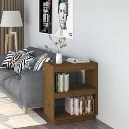 Berkfield Home Beautiful Book Cabinet Honey Brown 60x35x71 cm Solid Wood Pine - Size: 60 x 35 x 71 cm - thumbnail 2