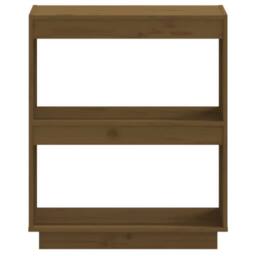 Berkfield Home Beautiful Book Cabinet Honey Brown 60x35x71 cm Solid Wood Pine - Size: 60 x 35 x 71 cm - thumbnail 5