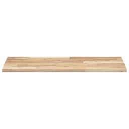 Berkfield Home Versatile Bathroom Vanity Top Untreated 100x40x2 cm Solid Wood Acacia in Brown - Size: 100 x 40 x 2 cm - thumbnail 1