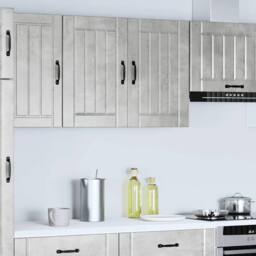 Berkfield Home Kitchen Wall Cabinet Lucca Concrete Grey Engineered Wood - thumbnail 3