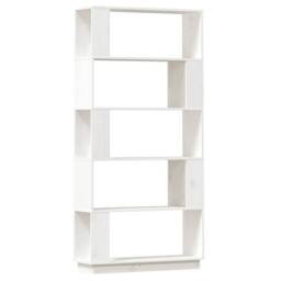 Berkfield Home Beautiful Book Cabinet/Room Divider White 80x25x163.5 cm Solid Wo - thumbnail 3