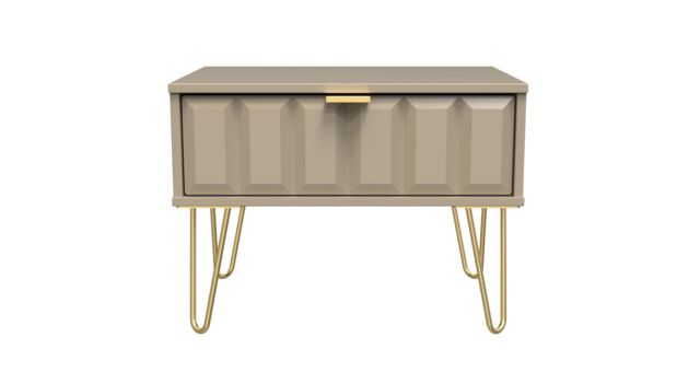 Ready Assembled 2 U Metro 1 Drawer Wide Side Table (Ready Assembled) in Light Brown - image 1